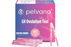Pelvana 60 LH Ovulation Test Kit—FSA/HSA Eligible, Easy to Use—Identify Peak Fertility Days for a Great Chance at Conception, Ideal for Women Trying to Conceive Naturally, 60 Test Strips Value Pack