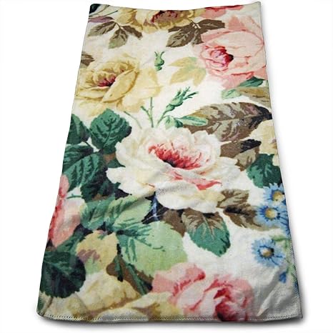 Amazon タオル フェイスタオル 柔らか 気楽 人気 速乾性抜群 通気性 抗菌 防臭 耐久性 ジム 質感 ビンテージ いろんな花 色とりどり 肌触り プレゼント フェイスタオル ホーム キッチン オンライン通販