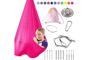 PADIMAT Indoor Therapy Sensory Swing for Kids, Special Needs Joy Cuddle Ceiling Snuggle Swings, Outdoor Room Adjustable Fabric Hammock for Children Child Teens Autism, ADHD, Aspergers, Sensory Integration
