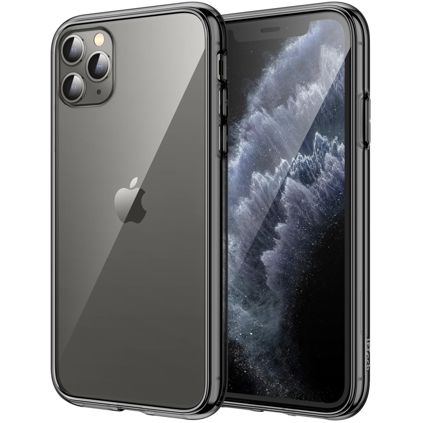 JETech Case for iPhone 11 Pro Max (2019), 6.5-Inch, Shockproof Transparent Bumper Cover, Anti-Scratch Clear Back (Black)