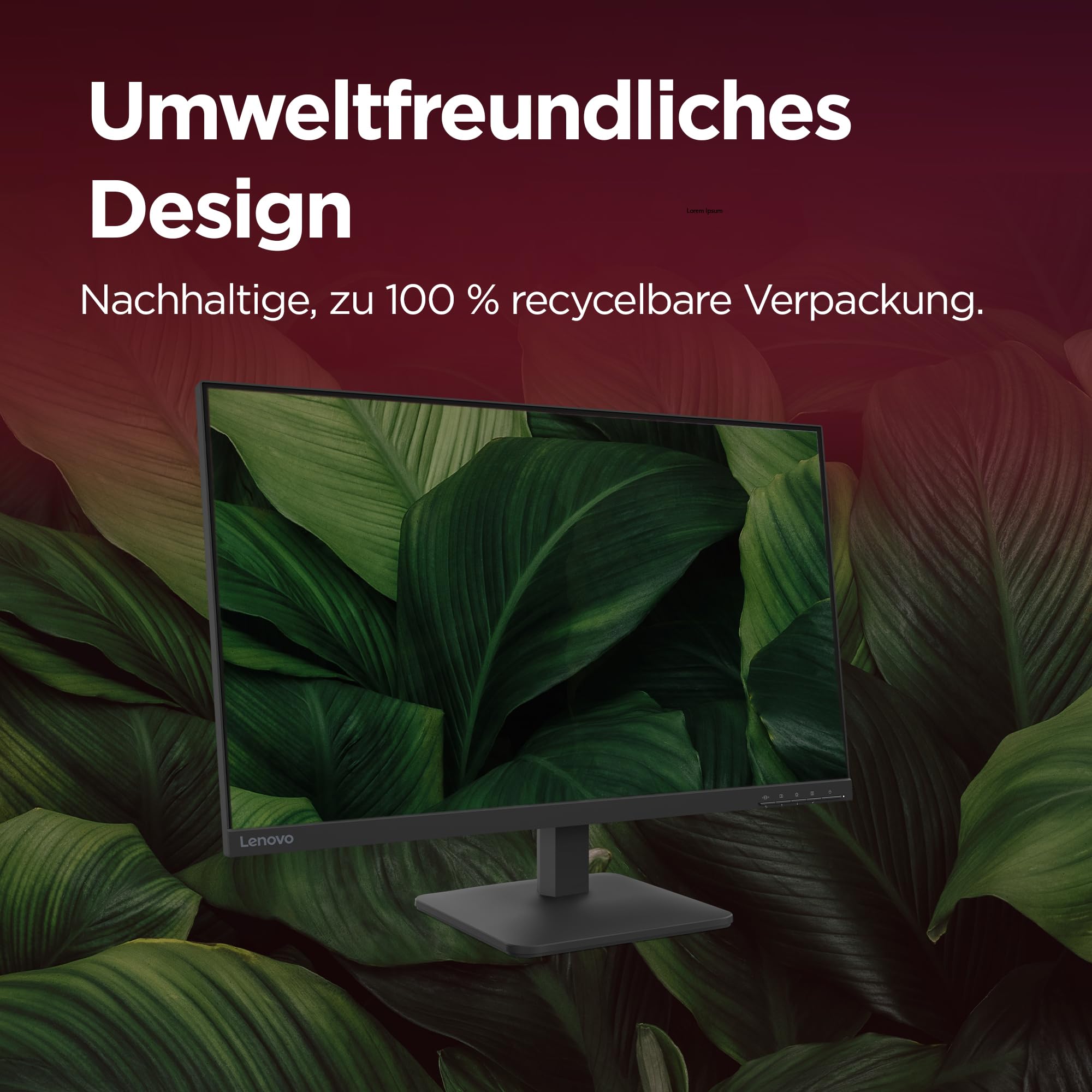 Lenovo L27-41 | 27'' Full HD WLED Monitor | 1920 x 1080 | 16:9 | 100Hz | 4ms Reaktionszeit | HDMI | VGA | 3-seitig IPS Panel | Raven schwarz | 4.1 kg 3