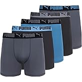 PUMA mens 5 Pack Performance Boxer Briefs