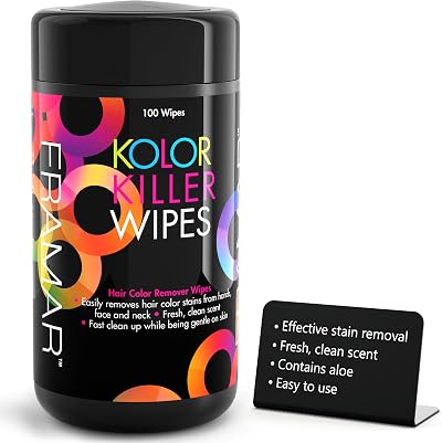 FRAMAR Professional Hair Colour Remover 100 Wipes Dye & Bleach Removal