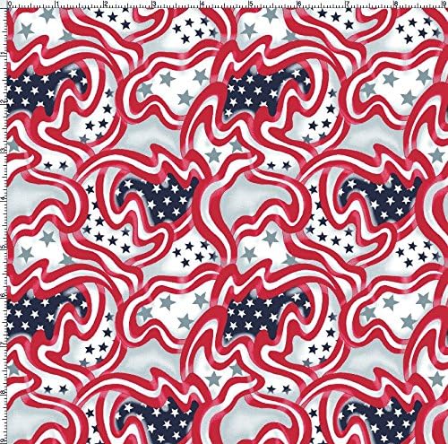 Eco-Friendly ProSoft PUL Print Premium Waterproof PUL Polyurethane Laminate Print Barrier Fabric (Made in USA, sold by the yard) (Old Glory)