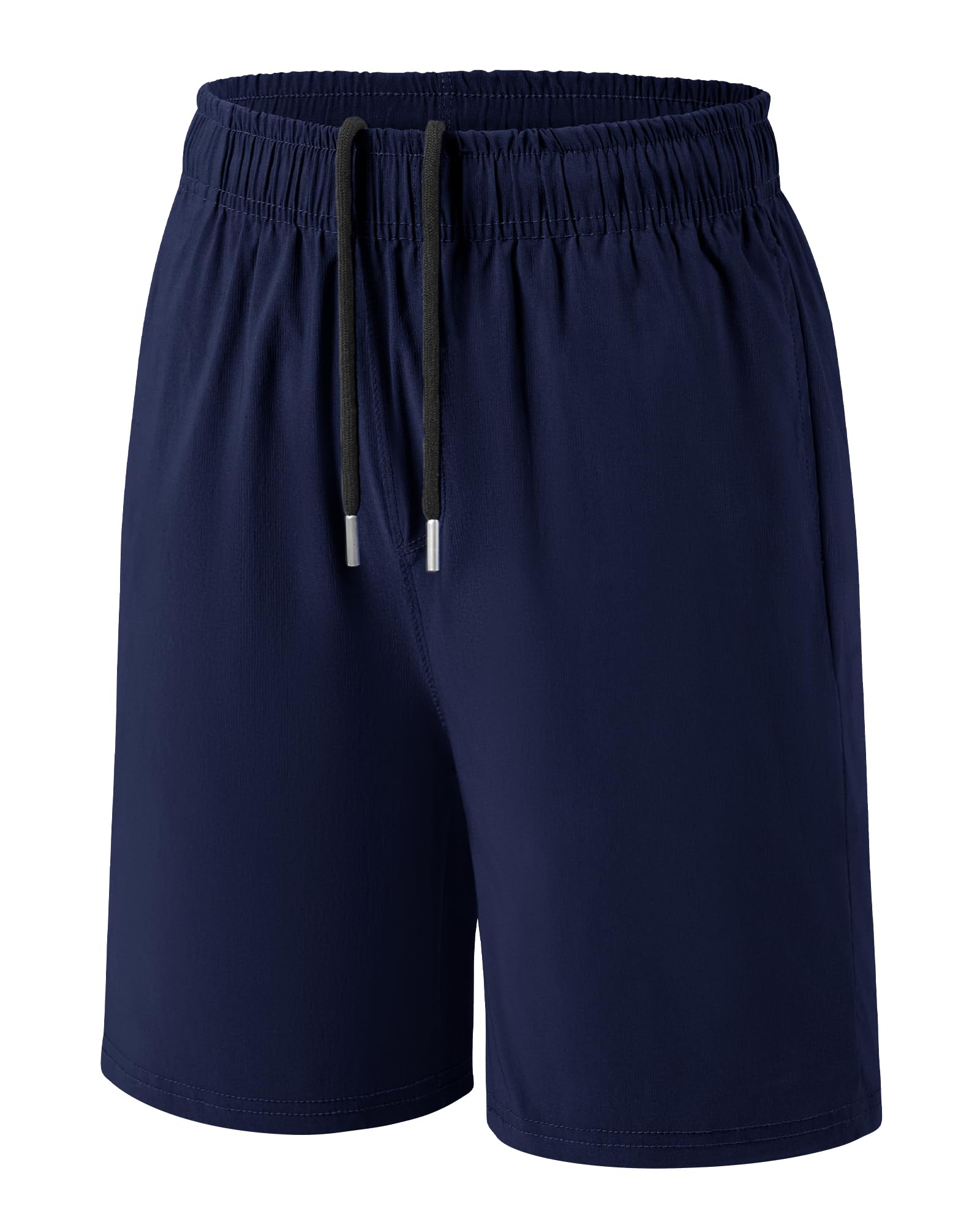 Photo 1 of Somaibo Boys Athletic Shorts Kids Quick Dry Basketball Soccer Running Sports Gym Active Performance Shorts with Pockets 11-12 Years Navy