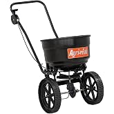 Agri-Fab Push Lawn and Garden Broadcast Spreader for Seed and Fertilizer, 50 lb Capacity Walk-Behind Spreader with Cable Flow Control