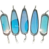 Hyperglow Teardrop Flashers for Salmon Fishing, Reflective Chrome Finish | Multiple Sizes and Colors with Durable Metal Construction, Designed for Enhanced Visibility During Kokanee and Salmon Fishing