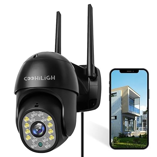 COOHILIGH Security Camera Outdoor, 360° View 1080P WiFi