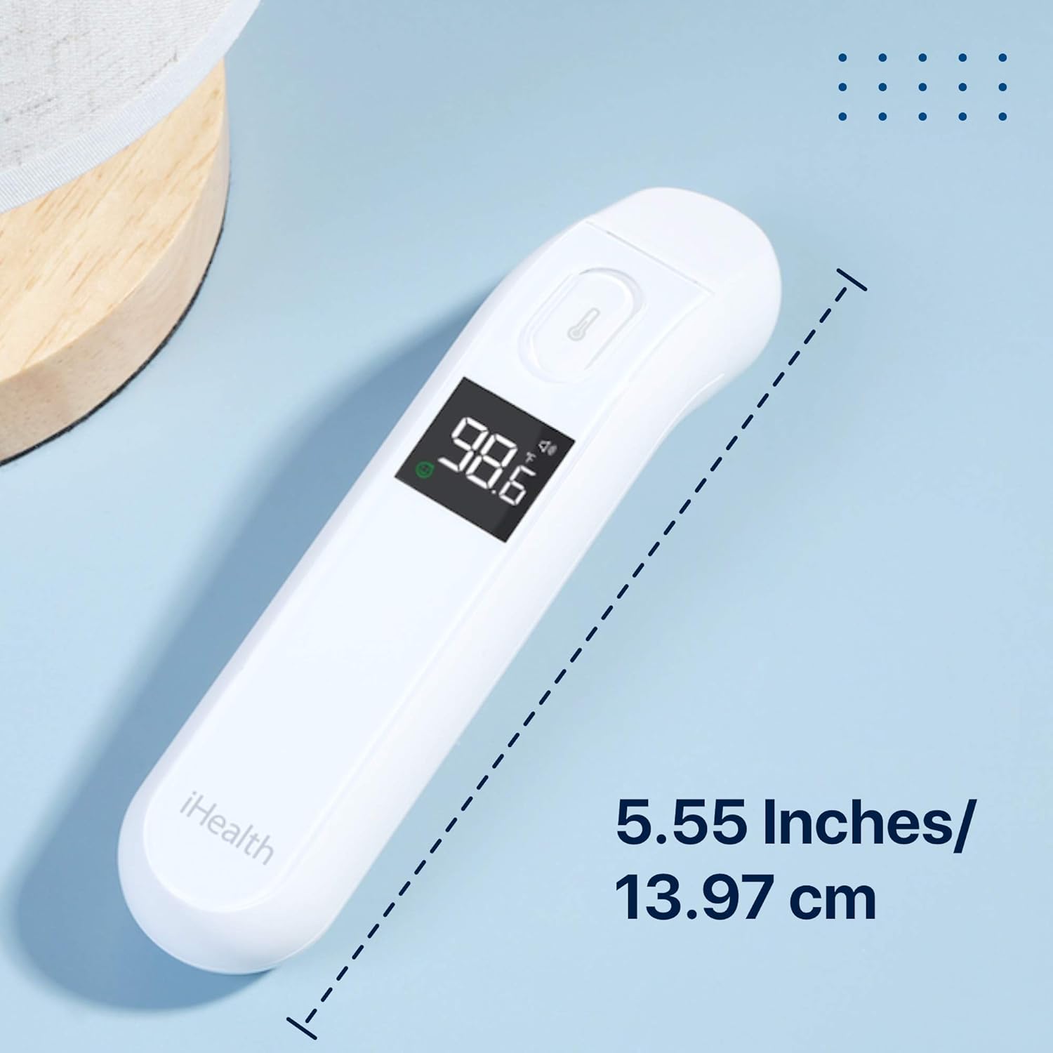 Thermometer for Adults by iHealth, Infrared Forehead Thermometer for Adults and Kids, Touchless Digital Baby Thermometer with Fever Indicator, Non Contact Thermometer (PT2L): Health & Personal Care