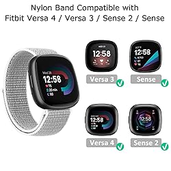 Vancle Nylon Bands for Fitbit Versa 4 Bands/Fitbit
