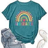 CAZYCHILD Toddler Kindergarten Shirt Boys Girls Retro Rainbow Graduation T-Shirt First Day of School Gift Tee Tops