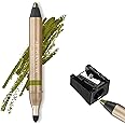 Artisan L'uxe Beauty Jumbo Eyeliner Pencil & Sharpener - Smokey Eyes in 3 Minutes - Water-Proof, Smudge-Proof, Long-Lasting - Age-Defying Essential Oils (Shade: Persuasion - Olive Green)