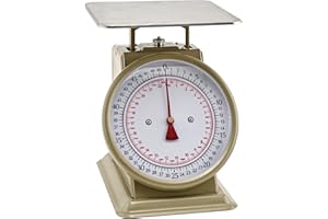 Winco SCLH-50 Analog Kitchen Scales, 50 Pound, Silver