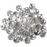 diyhub 100Pcs Flat Round with Flower Scotland Thistle Charms Alloy Pendants Antique Silver Vintage Flower Pendants for Jewelry Making
