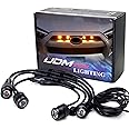 iJDMTOY 4pc Set 3W High Power LED Grille Mesh Mount Lighting Kit Compatible with Toyota FJ Cruiser 4Runner Tacoma etc., 2500K Amber Projector Lens Spot Beam LED Lights