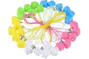 Yaomiao 30 Pcs Lost Teeth Saver Necklace Tooth Necklaces Container for Lost Teeth Holder Lovely Baby Milk Tooth Storage Box Nice Child Teeth Keepsake Holder Children Teeth Save Box (Chic Style)