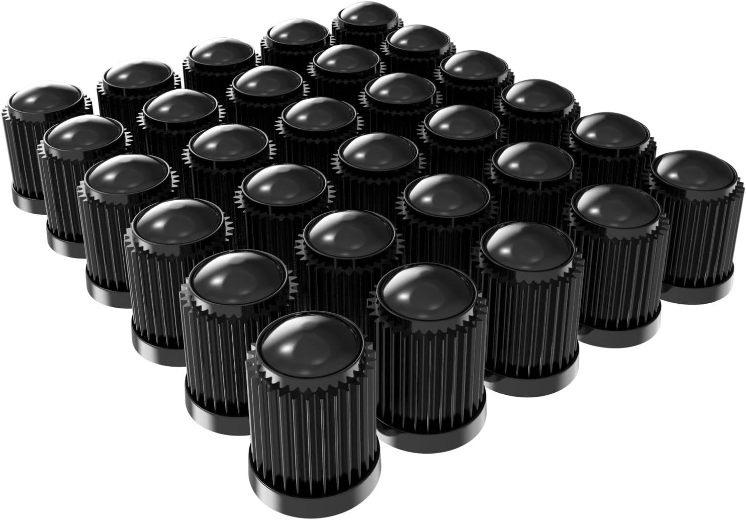 SAMIKIVA (30 Pack Tire Stem Valve Caps, with O Rubber Ring, Universal Stem Covers for Cars, SUVs, Bike and Bicycle, Trucks, Motorcycles, Airtight Seal Heavy Duty (Black (30 Pack)): Automotive