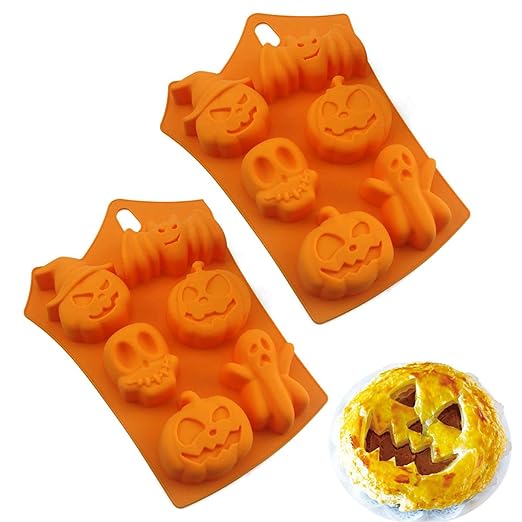 2 pcs Molde de Silicona Cubitos de Hielo de Halloween, Molde para ...