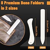 Qzma 8 PCS Bone Folder Set Crease Marker for Paper Craft Bookbinding view 2