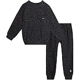 Volcom Boys Sweatsuit Set - 2 Piece Soft Fleece Crewneck Pullover Sweatshirt and Jogger Pants - Cozy Outfits for Boys 12M-7