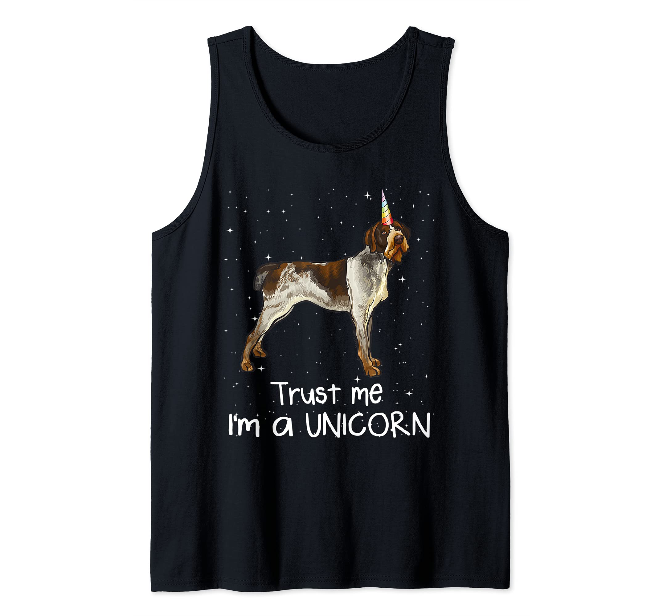 Funny German Wirehaired Pointer Trust Me I'm A Unicorn Dog Tank Top