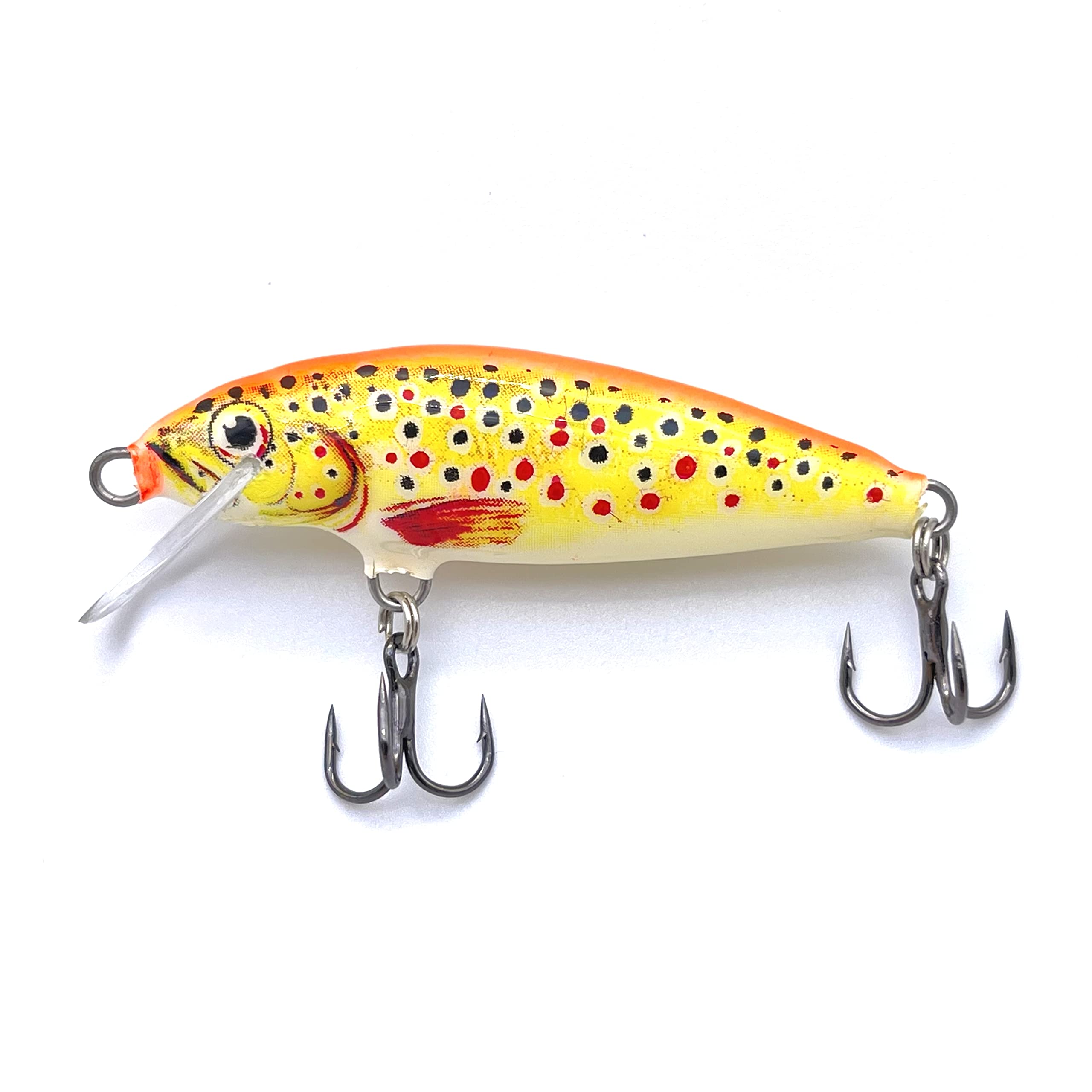 EVERBAY DORADO Wobbler Fishing Lure - Artificial Hard Crankbait - Fishing Tackle, Topwater Life-Like Swimbait for Perch, Trout, Chub Trolling and Long Cast in Freshwater, Sinking - CLASSIC 5cm FTR