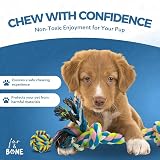 Fur & Bone 10-Pack Puppy Chew Toys - Indestructible Rope & Squeaky Teething view 5