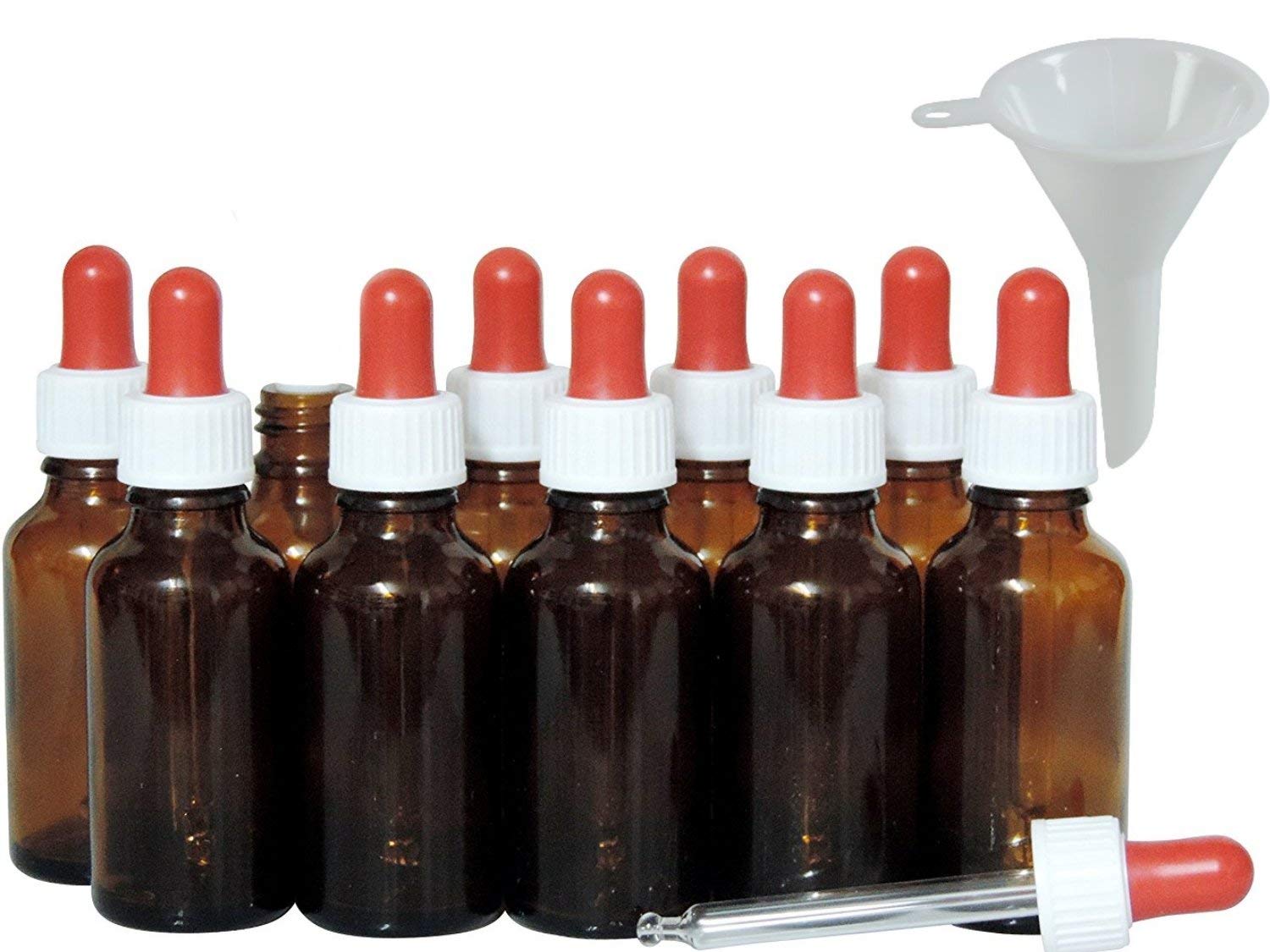 Viva Haushaltswaren 10 Small Brown Glass Apothecary Bottles, Glass, brown, 30 ml — image 1