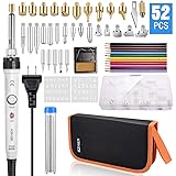 Wood Burning Tool Kit KSVZS【55-in-1】60W/110V wood burning stencils with soldering iron for DIY,Various Wooden Kits Carving/Embossing Carving Soldering Tips, Perfect for DIY Project