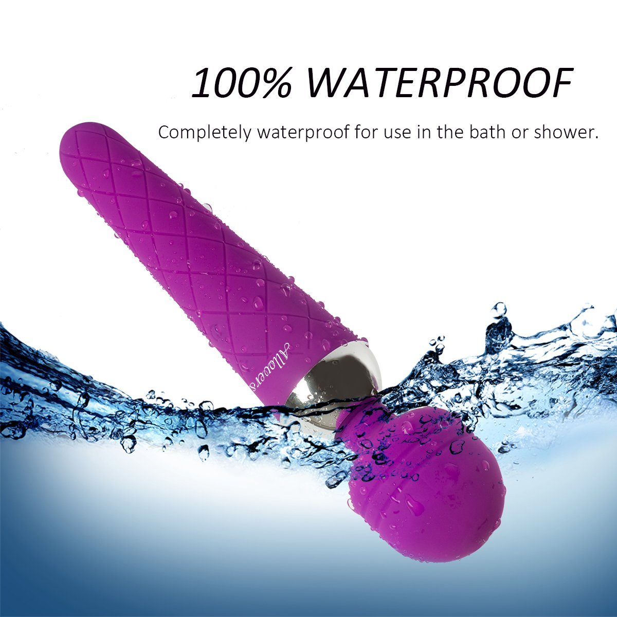 Rechargerable Wand Massager For Women Cordless Electric Handheld Vibrator Waterproof Body Wand with 10 Powerful Speeds