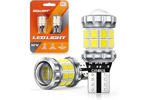 SEALIGHT 2026 Latest 921 LED Bulb, 700% Super Bright 912 T15 Led Reverse Light, Canbus Error Free 906 904 916 W16W LED Bulbs, 6500K White, Non-polarity, Automotive Back Up Light Assemblies, 2PCS