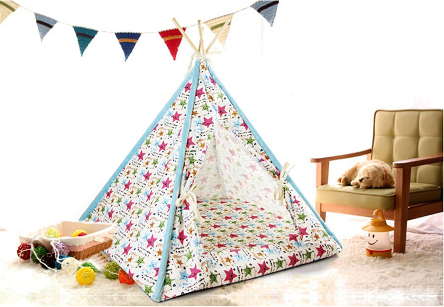 Bagirl Pet Teepee Bed Pet Supplies Washable Durable Pet Kennels