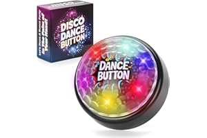 A AIFAMY Disco Dance Button with 5 Songs Funny Buttons for Party Supply Desk Toys for Office Coworkers Adults Gag Gifts