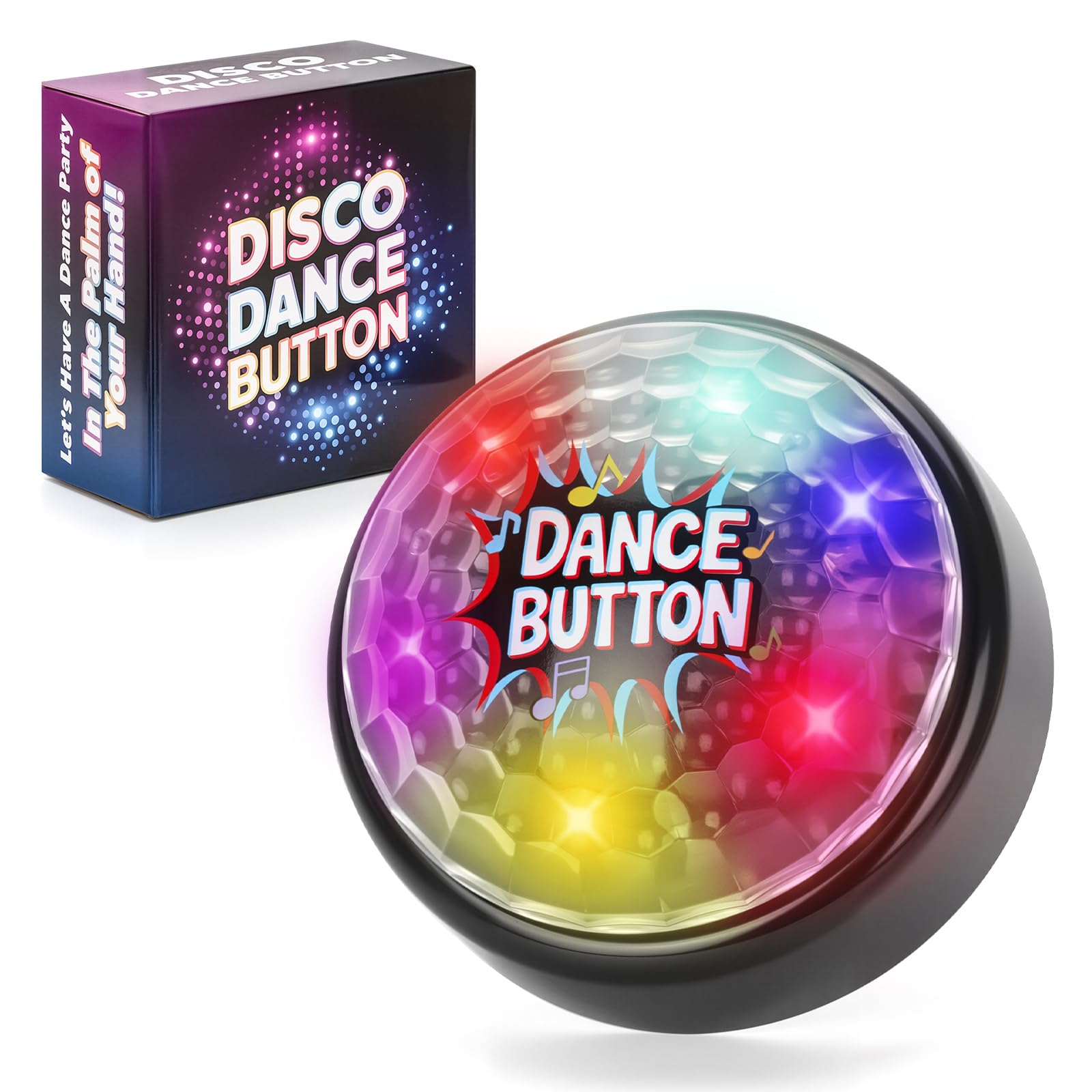 Photo 1 of **NEEDS BATTERIES** A AIFAMY Disco Dance Button with 5 Songs Funny Buttons for Party Supply Desk Toys for Office Coworkers Adults Gag Gifts