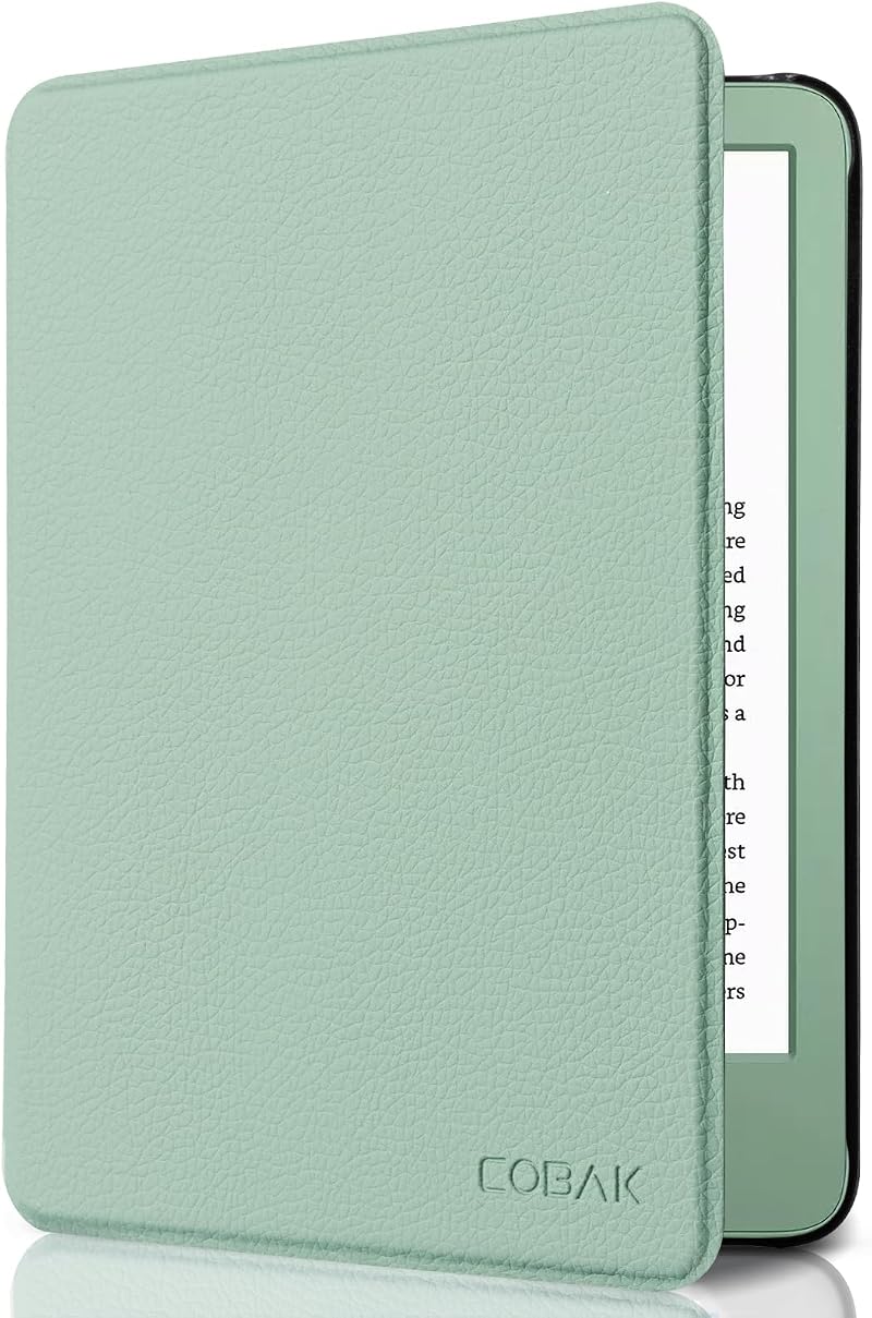 CoBak Matcha Green PU Leather Case for 6 Kindle 11th Gen 2024/2022