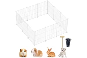 Lxvckly Pet Playpen, Pet Yard Fence Small Animal Fence Rabbit Fence Animal Fence Animal Fence Rabbit Fence Cat Fence Puppy Fence Indoor Multi-functional DIY Standing Fence White