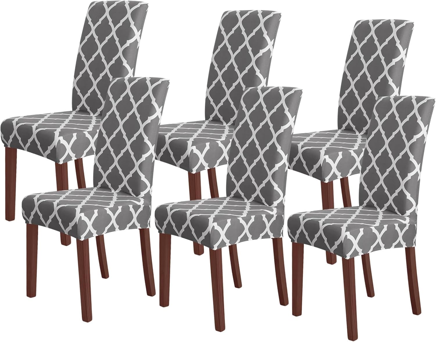 Slipcovers - FORCHEER Pattern Stretch Chair Covers for Dining Room Set of 6,Printed Stretchable Dining Chair Slipcover Washable Removable for Kitchen,Hotel,Restaurant,Ceremony Universal Size(6PCS,Geometry)
