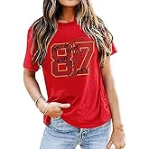 Football Shirt for Women Game Day T-Shirt Sunday Funday Shirt Funny Football Season Short Sleeve Tops