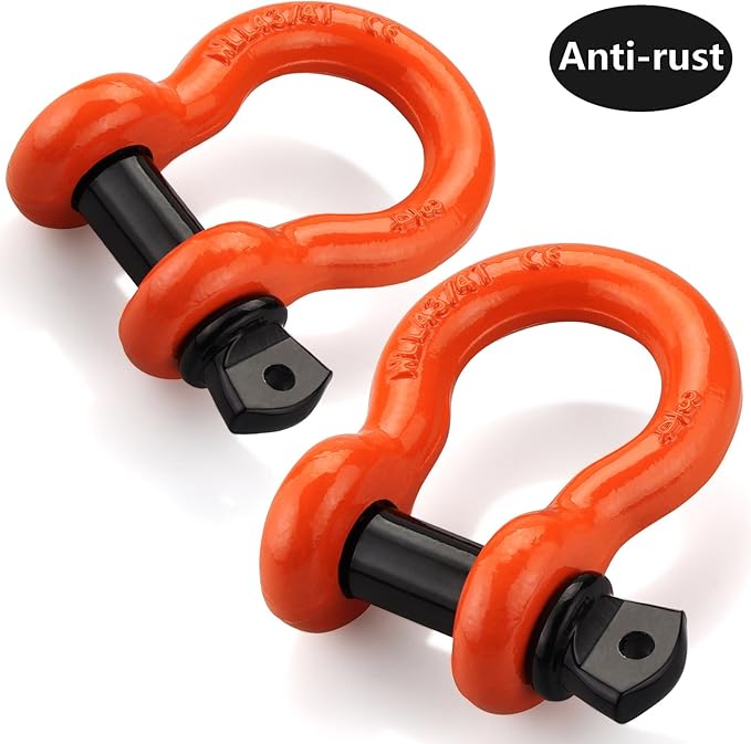 Shackles 3/4" (2 Pack) RETECK D Ring Shackle Rugged Unbreakable Maximum