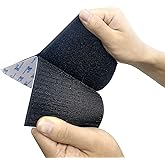 Hook and Loop Tape 4in x 8in 6 Pairs, Slef Adhesive Interlocking Strip, Mounting Tape Heavy Duty Adhesion, Picture Hanging Strips Fastener, Double Sided Carpet & Rug Fixation