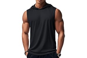 MAGCOMSEN Mens Tank Top Sleeveless Hoodie Cotton T-Shirt Summer Casual Shirt Muscle Tee