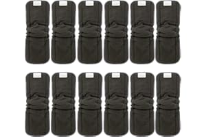 ALVABABY Reusable 5 Layers 12 Pack Inserts with Gussets for Baby Cloth Diaper and Cloth Diapers Covers 12FLN