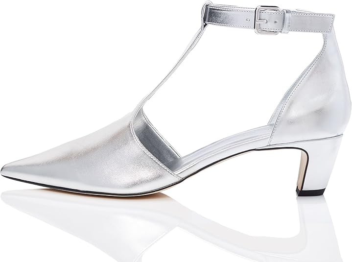 silver t bar shoes uk