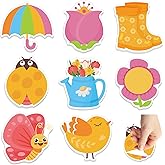 600Pcs Spring Flower Sticky Notes, Self-Adhesive Spring Wreath Sticky Notes Flower Notes Pads Spring Floral Memo Notes Spring Notes Message Reminder for Spring Home Office School Supplies