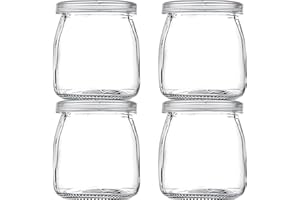 Thymart 5.3oz / 7 OZ Mini Glass Jar with Lid for Pudding, Yogurt, Caviar, Herb, Jelly, Jams, Honey, Spices - Dishwaresafe - P
