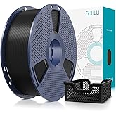 SUNLU Upgrade PLA+2.0 3D Printer Filament, High Speed PLA Plus Filament 1.75mm, 30mm/s - 600mm/s Print Range, Tougher and Stronger, Dimensional Accuracy +/-0.02mm, 1KG Spool(2.2lbs), Black