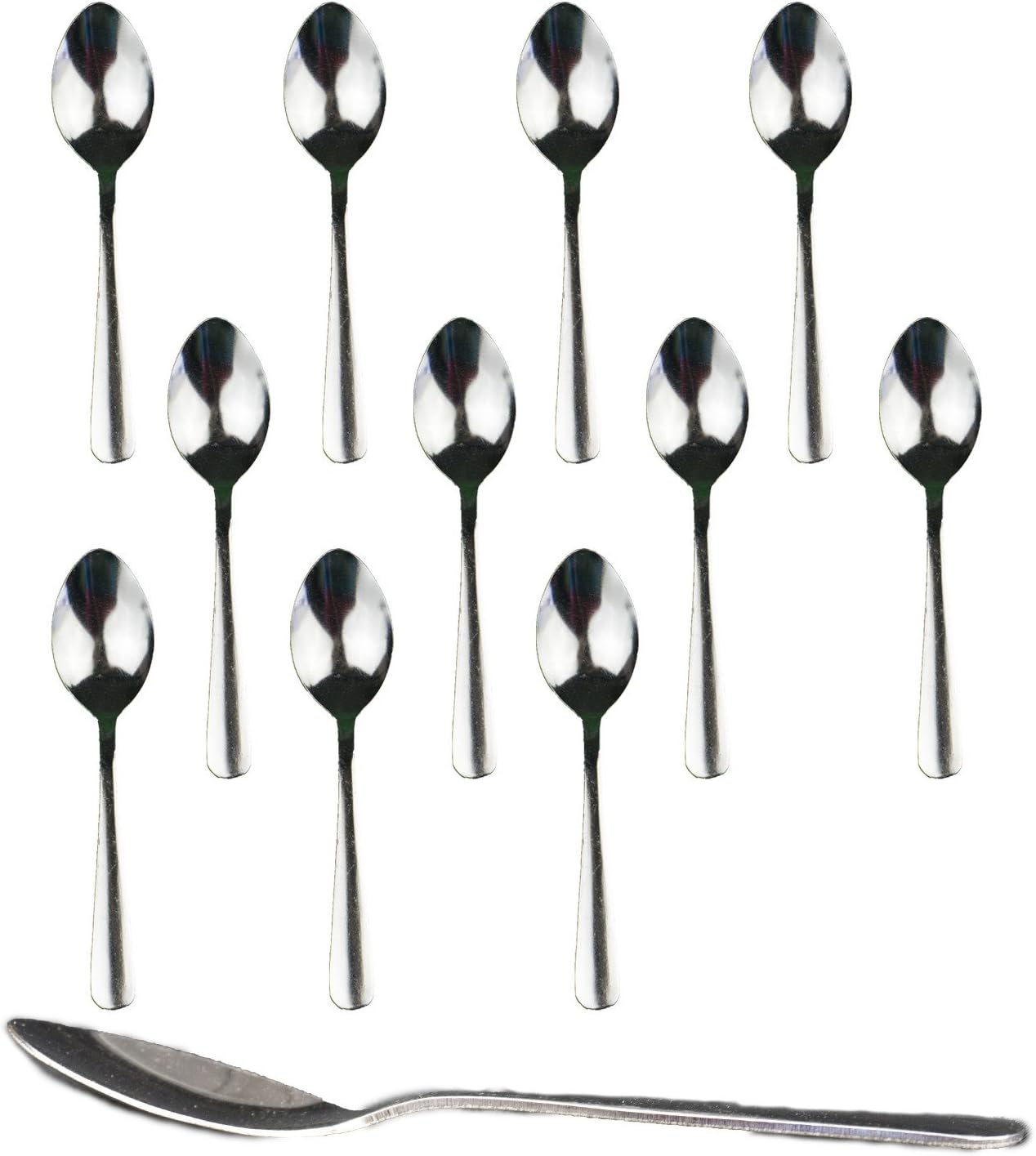 Thornsen 4 5/8" 12 Pack Demitasse Espresso Bistro Nickel- Free Small Tea Baby Mini Spoons