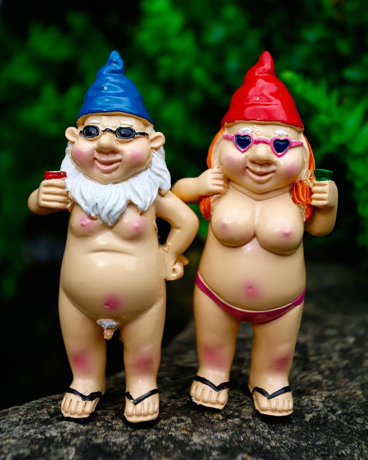 2Pcs Garden Gnomes - Rude and Playful Resin Dwarf Statues for Indoor or Outdoor Lawn Decor, Perfect for Novelty Gifts and Adding Humor to Your Garden,gifts for couples,couple gift