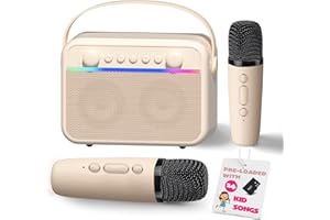 FINYIORE Karaoke Machine for Kids Adults, Portable Bluetooth Speaker with Wireless Microphone, 24 Pre-Loaded Kids Songs, Home Party KTV Birthday for Girls Boys Ages 2-12 +Year Old Toddler Teens