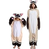 DarkCom Kids Animal Onesie,Women and Mens Cosplay Siamese Cat Onesie Halloween Costume Christmas Pajamas Sleepwear
